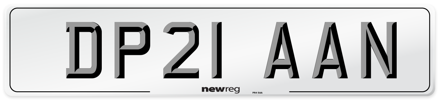 DP21 AAN Number Plate from New Reg